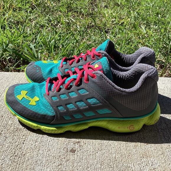 Under Armour Womens Micro G 1236543-045 Gray Running Shoes Sneakers - Picture 3 of 9